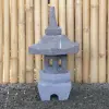 Product image 2 of the product “Japanese style Garden Lantern, made from Andesit Stone. Multipart. 50 cm Height, Roof is 30 cm width. ”